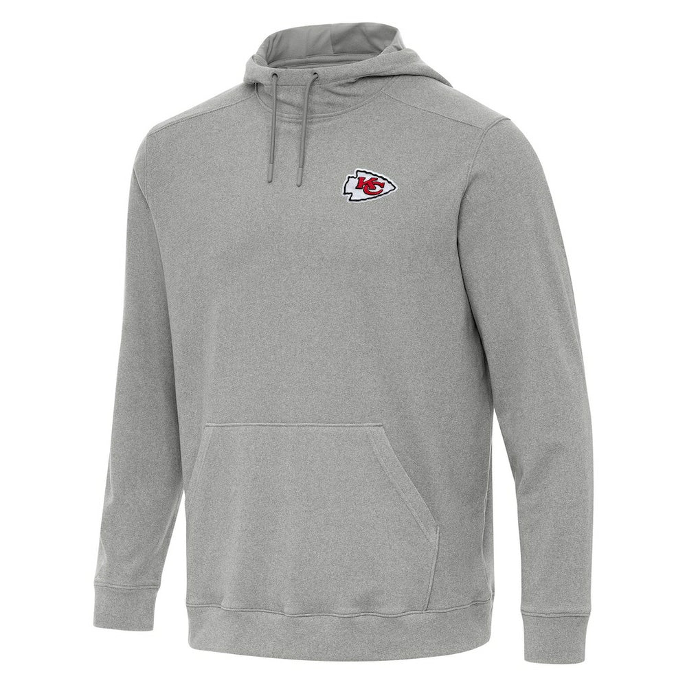 Kansas City Chiefs Antigua Cloud Pullover Hoodie - Heather Gray Hoodies