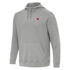 Kansas City Chiefs Antigua Cloud Pullover Hoodie - Heather Gray Hoodies