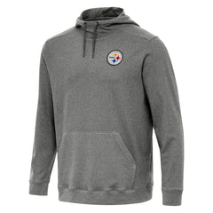 Pittsburgh Steelers Antigua Cloud Pullover Hoodie - Heather Black Hoodies