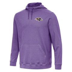 Baltimore Ravens Antigua Cloud Pullover Hoodie - Heather Purple Hoodies