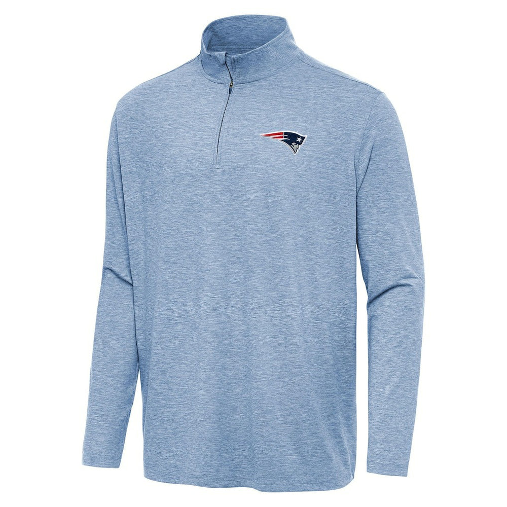New England Patriots Antigua Hunk Quarter-Zip Jacket - Heather Royal Jackets