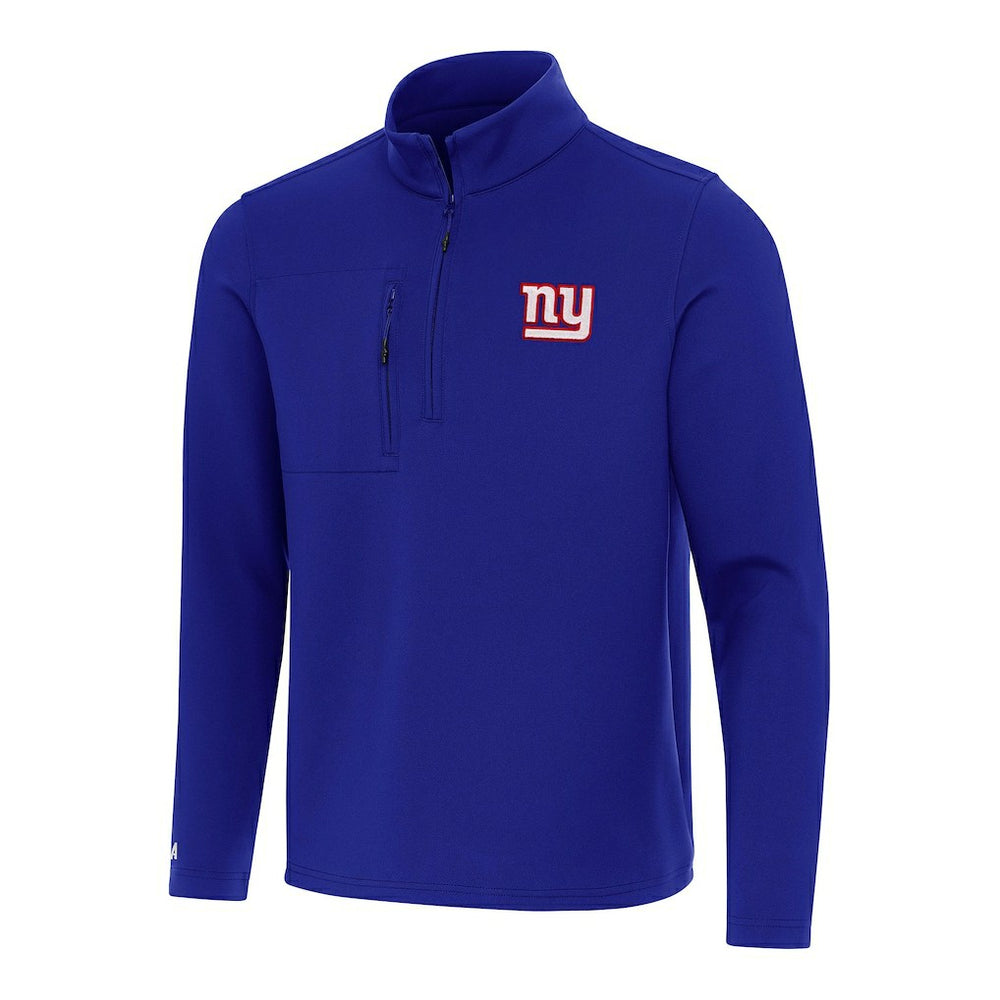 New York Giants Antigua Insider Quarter-Zip Pullover Top - Royal Pullover