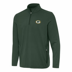 Green Bay Packers Antigua Perilous Quarter-Zip Pullover Top - Green Pullover