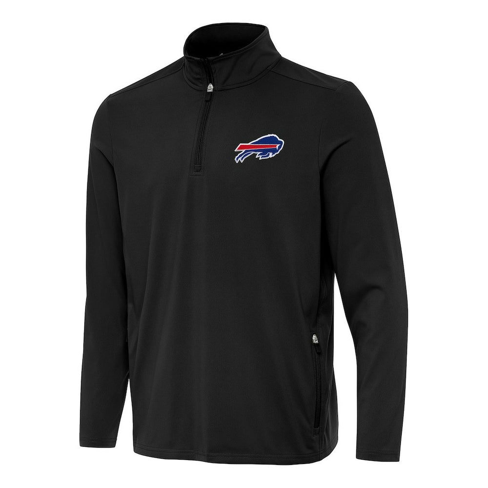 Buffalo Bills Antigua Perilous Quarter-Zip Pullover Top - Black Pullover