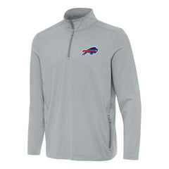 Buffalo Bills Antigua Perilous Quarter-Zip Pullover Top - Gray Pullover