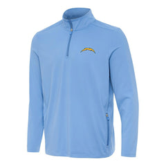 Los Angeles Chargers Antigua Perilous Quarter-Zip Pullover Top - Powder Blue Pullover