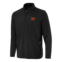Washington Commanders Antigua Perilous Quarter-Zip Pullover Top - Black Pullover