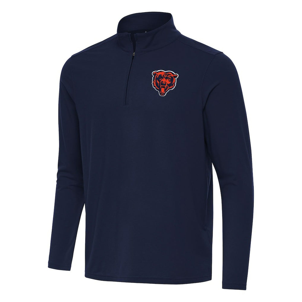 Chicago Bears Antigua Intent Quarter-Zip Pullover Top - Navy Pullover