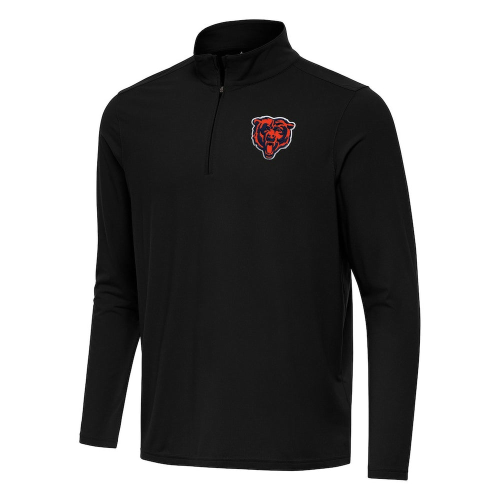 Chicago Bears Antigua Intent Quarter-Zip Pullover Top - Black Pullover