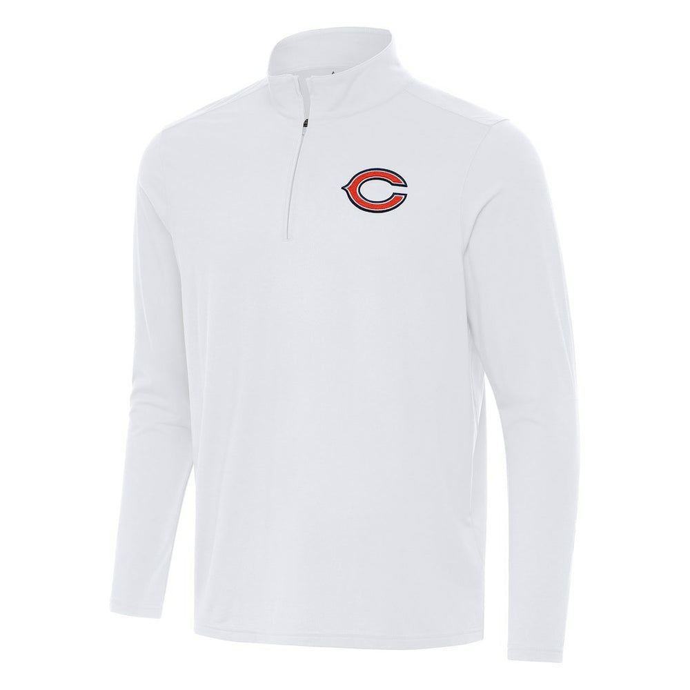 Chicago Bears Antigua Intent Quarter-Zip Pullover Top - White Pullover