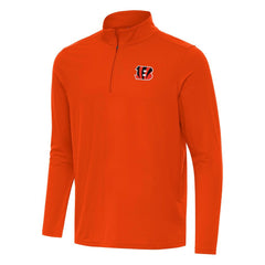 Cincinnati Bengals Antigua Intent Quarter-Zip Pullover Top - Orange Pullover