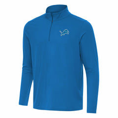 Detroit Lions Antigua Intent Quarter-Zip Pullover Top - Blue Pullover