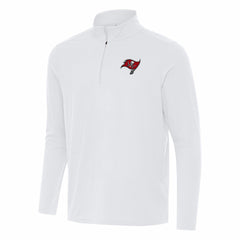Tampa Bay Buccaneers Antigua Intent Quarter-Zip Pullover Top - White Pullover