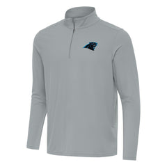 Carolina Panthers Antigua Intent Quarter-Zip Pullover Top - Gray Pullover