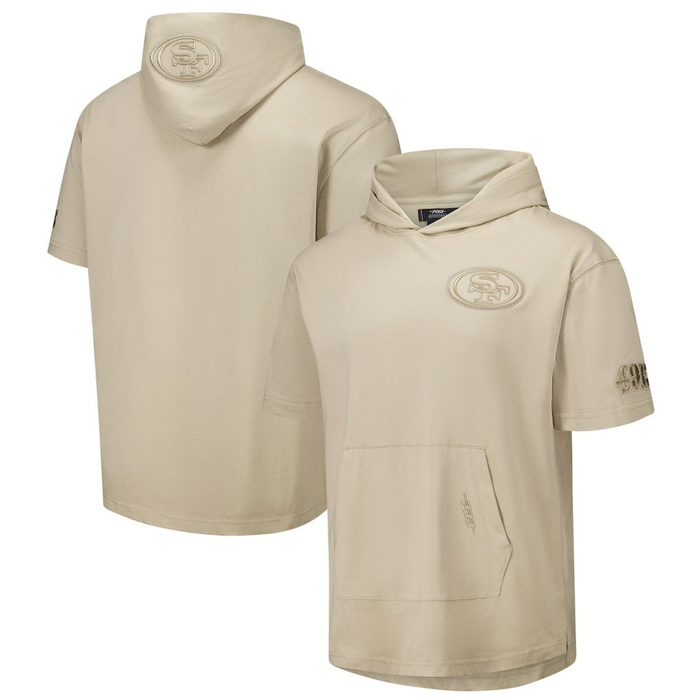 San Francisco 49ers Pro Standard Neutrals Capsule Short Sleeve Pullover Hoodie - Tan Hoodies