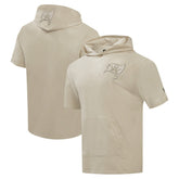 Tampa Bay Buccaneers Pro Standard Neutrals Capsule Short Sleeve Pullover Hoodie - Tan Hoodies