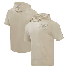 Tampa Bay Buccaneers Pro Standard Neutrals Capsule Short Sleeve Pullover Hoodie - Tan Hoodies