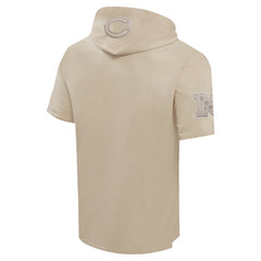 Chicago Bears Pro Standard Neutrals Capsule Short Sleeve Pullover Hoodie - Tan Hoodies