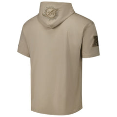 Miami Dolphins Pro Standard Neutrals Capsule Short Sleeve Pullover Hoodie - Tan Hoodies