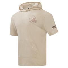 Cleveland Browns Pro Standard Neutrals Capsule Short Sleeve Pullover Hoodie - Tan Hoodies