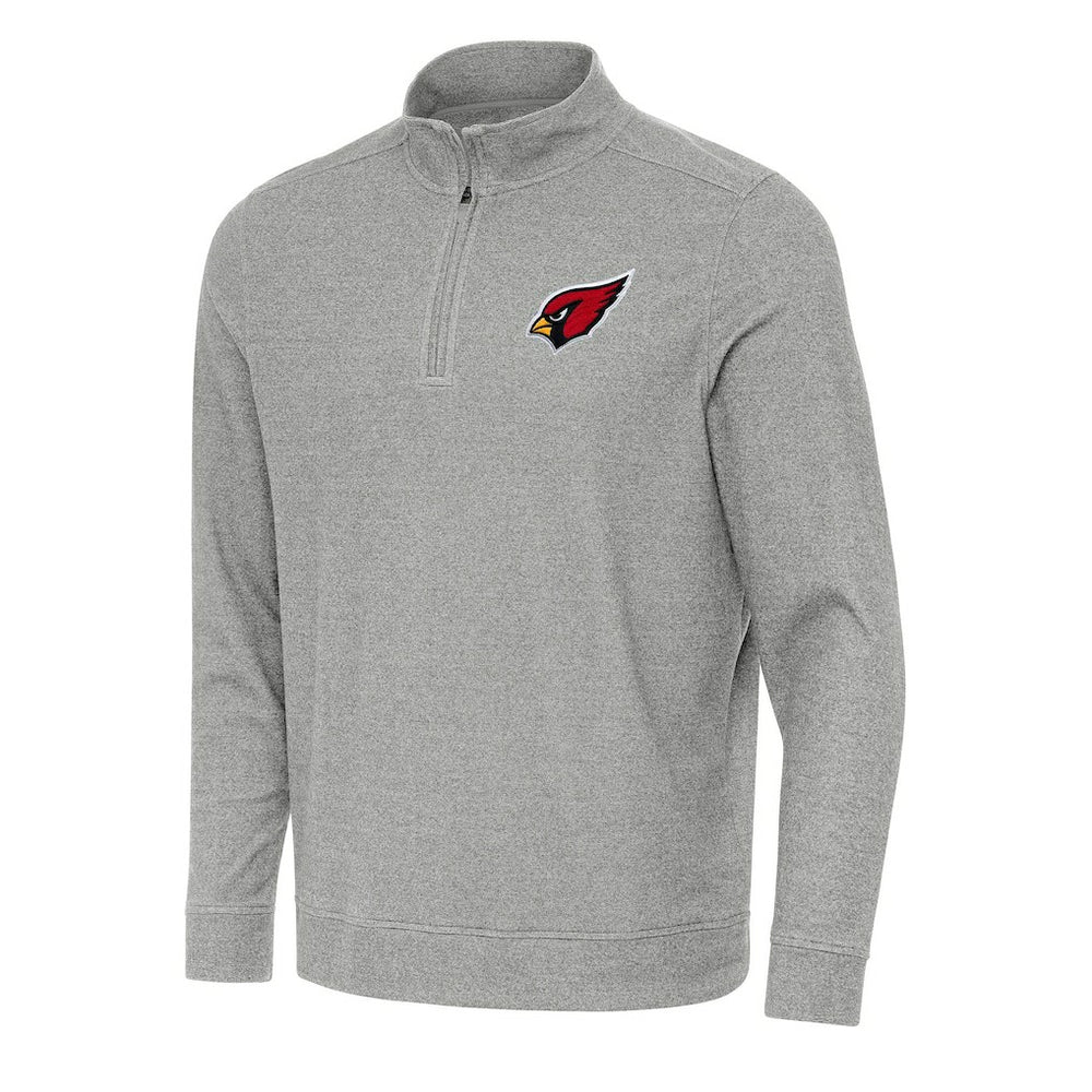 Arizona Cardinals Antigua Subtle Quarter-Zip Top - Heather Gray Tops