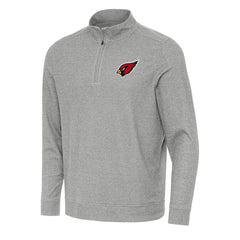 Arizona Cardinals Antigua Subtle Quarter-Zip Top - Heather Gray Tops