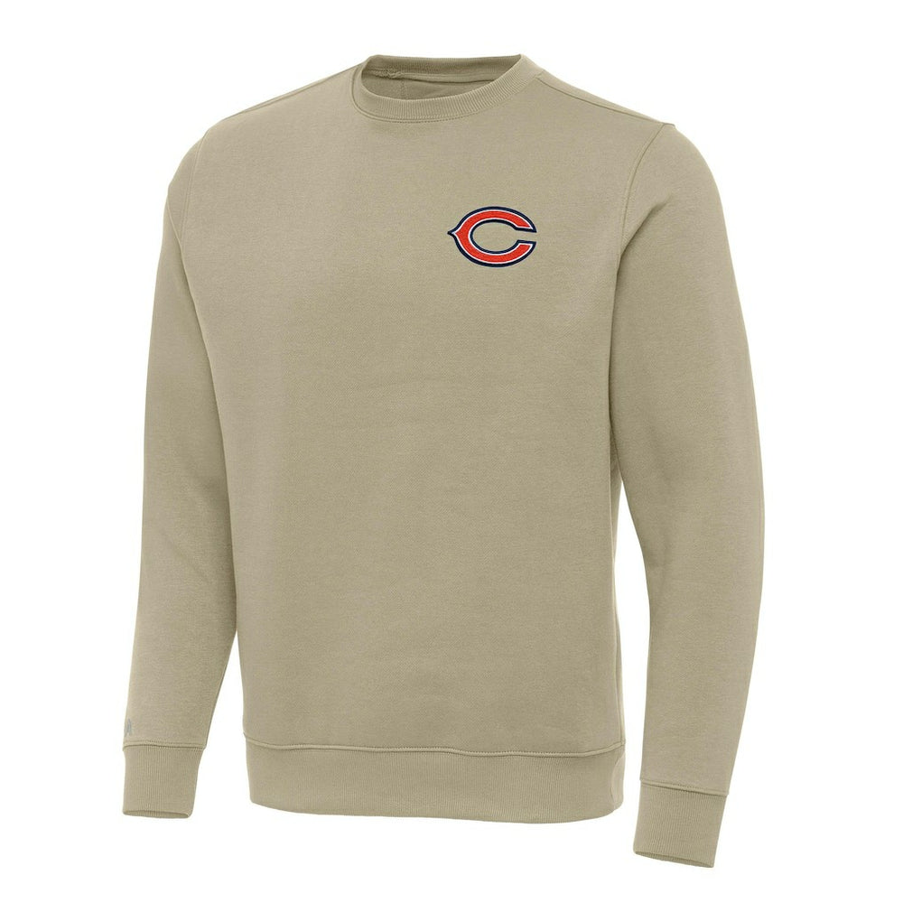 Chicago Bears Antigua Victory Pullover Sweatshirt - Khaki Pullover