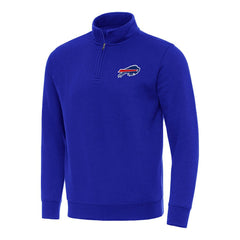 Buffalo Bills Antigua Victory Quarter-Zip Pullover Top - Royal Pullover