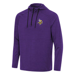 Minnesota Vikings Antigua Spikes Quarter-Zip Pullover Hoodie - Heather Purple Hoodies