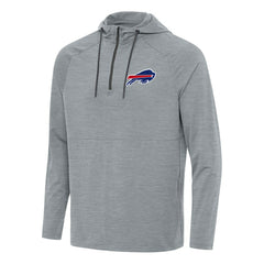 Buffalo Bills Antigua Spikes Quarter-Zip Pullover Hoodie - Heather Gray Hoodies