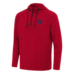 New York Giants Antigua Spikes Quarter-Zip Pullover Hoodie - Heather Red Hoodies