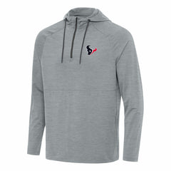 Houston Texans Antigua Spikes Quarter-Zip Pullover Hoodie - Heather Gray Hoodies