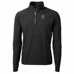 Kansas City Royals Cutter & Buck Adapt Eco Hybrid Raglan DryTec Quarter-Zip Jacket - Black Jackets