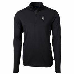Kansas City Royals Cutter & Buck Virtue Eco Pique Quarter-Zip Jacket - Black Jackets