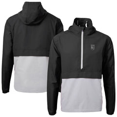 Kansas City Royals Cutter & Buck Charter Eco Recycled Anorak Half-Zip Hoodie Jacket - Black/Gray Jackets