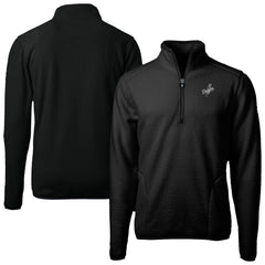 Los Angeles Dodgers Cutter & Buck Cascade Eco Fleece Quarter-Zip Jacket - Black Jackets