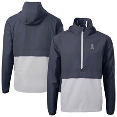 Los Angeles Angels Cutter & Buck Charter Eco Recycled Anorak Half-Zip Hoodie Jacket - Navy/Gray Jackets