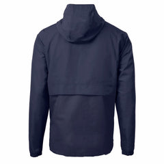 Milwaukee Brewers Cutter & Buck Charter Eco Recycled Anorak Half-Zip Hoodie Jacket - Navy Jackets