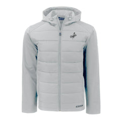 Los Angeles Dodgers Cutter & Buck Evoke Hybrid Eco Softshell Recycled Full-Zip Hooded Jacket - Gray Jackets