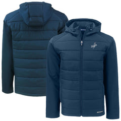 Los Angeles Dodgers Cutter & Buck Evoke Hybrid Eco Softshell Recycled Full-Zip Hooded Jacket - Navy Jackets