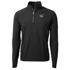 Philadelphia Phillies Cutter & Buck Adapt Eco Hybrid Raglan DryTec Quarter-Zip Jacket - Black Jackets