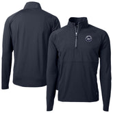 New York Mets Cutter & Buck Adapt Eco Hybrid Raglan DryTec Quarter-Zip Jacket - Navy Jackets