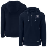 New York Mets Cutter & Buck Roam Eco Recycled Tri-Blend Half-Zip Hoodie - Navy Hoodies