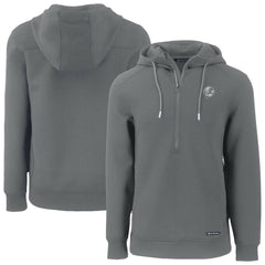 New York Yankees Cutter & Buck Roam Eco Recycled Tri-Blend Half-Zip Hoodie - Gray Hoodies