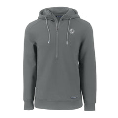 New York Yankees Cutter & Buck Roam Eco Recycled Tri-Blend Half-Zip Hoodie - Gray Hoodies