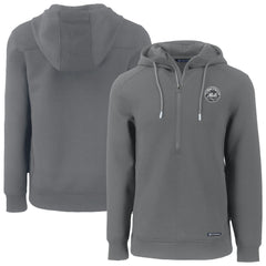 New York Mets Cutter & Buck Roam Eco Recycled Tri-Blend Half-Zip Hoodie - Gray Hoodies