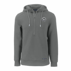 New York Mets Cutter & Buck Roam Eco Recycled Tri-Blend Half-Zip Hoodie - Gray Hoodies