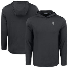 San Diego Padres Cutter & Buck Coastline Epic Comfort Eco Recycled Hoodie T-Shirt - Black Hoodies