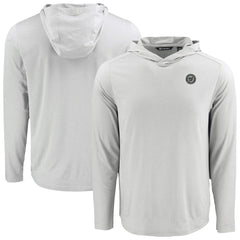 Washington Nationals Cutter & Buck Coastline Epic Comfort Eco Recycled Long Sleeve Hoodie T-Shirt - Gray Hoodies