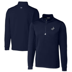 Los Angeles Dodgers Cutter & Buck Big & Tall Traverse Stretch Quarter-Zip Pullover Top - Navy Pullover